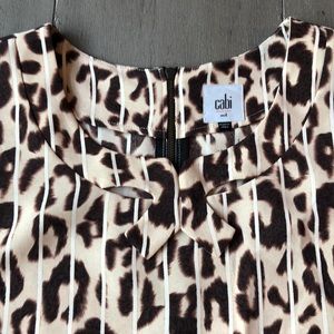 CAbi sleeveless leopard print blouse